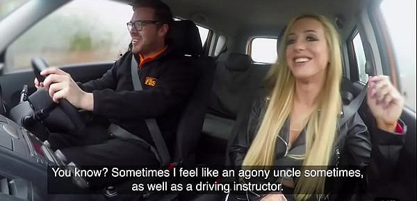  British driving student ass fingered and fucked